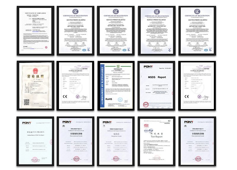 Battery certification documents and compliance marks for lithium battery export