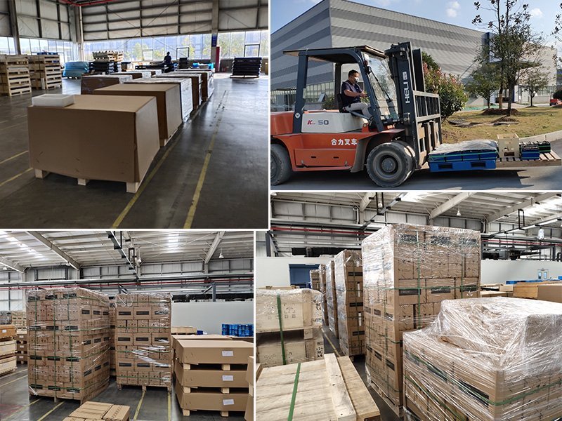 Lithium battery packs prepared and ready for shipping