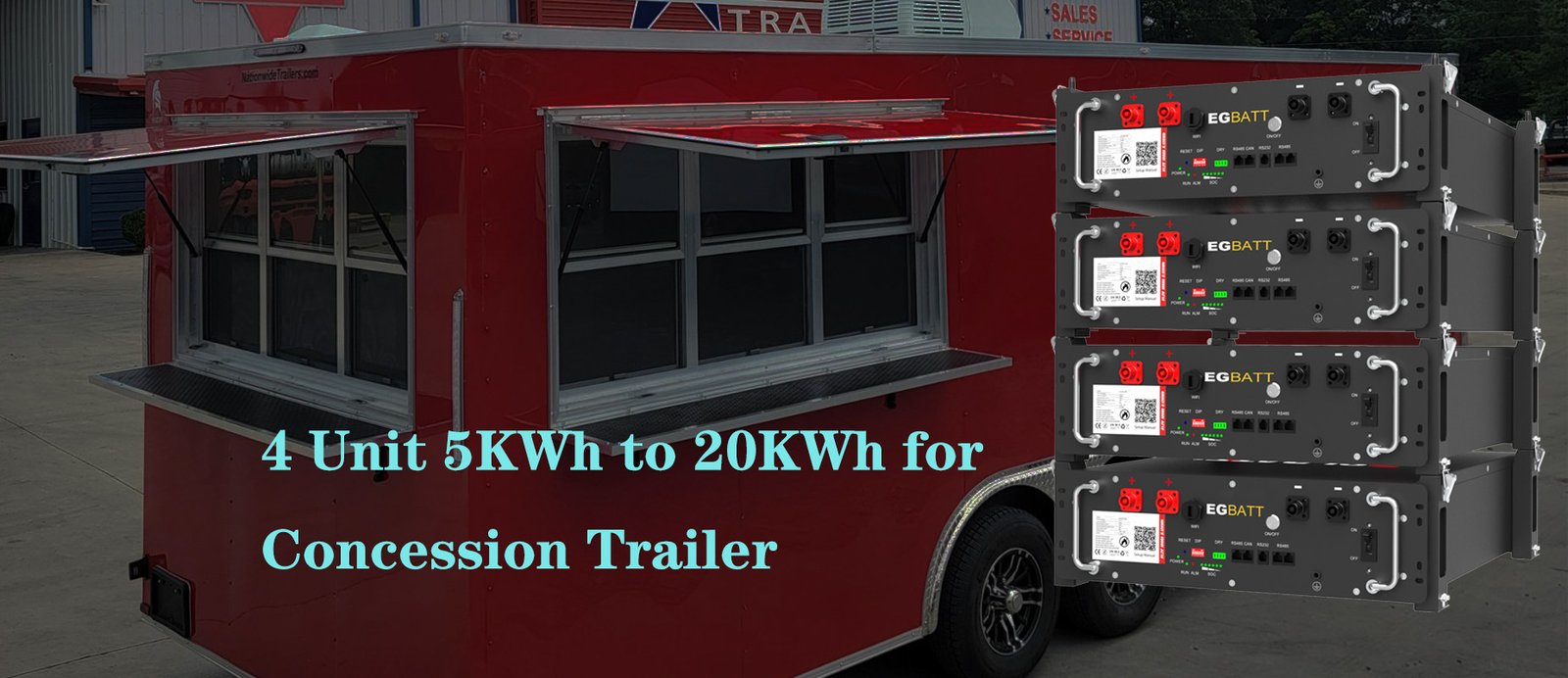 20KWh server rack battery for Concession Trailer