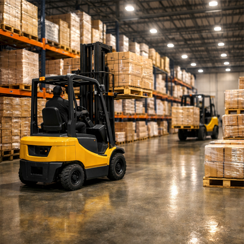 24V 205Ah lithium forklift battery used in warehouse and logistics center operations