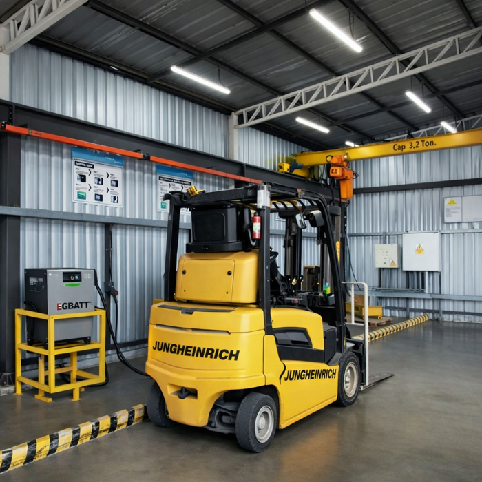 24v 608ah jungheinrich forklift battery charging
