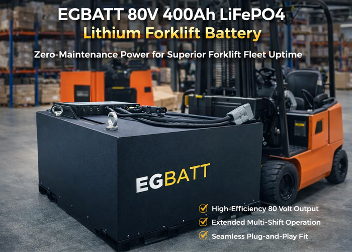 Maintenance-free 80V 400Ah industrial forklift battery replacement