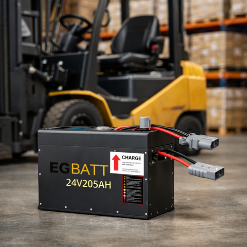 EGBATT 24V 205Ah LiFePO4 forklift battery for electric pallet jack and forklift replacement