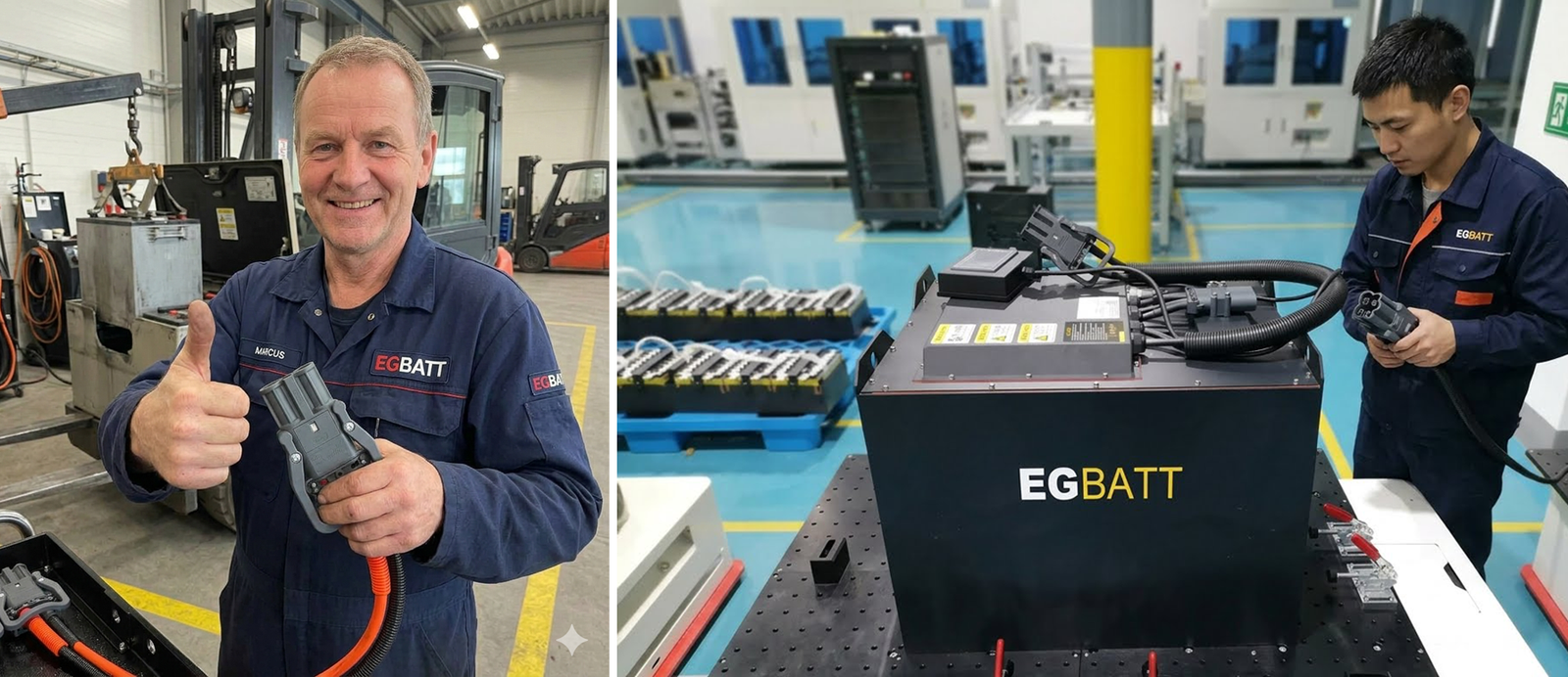 heavy duty lithium forklift battery outdoor port logistics use