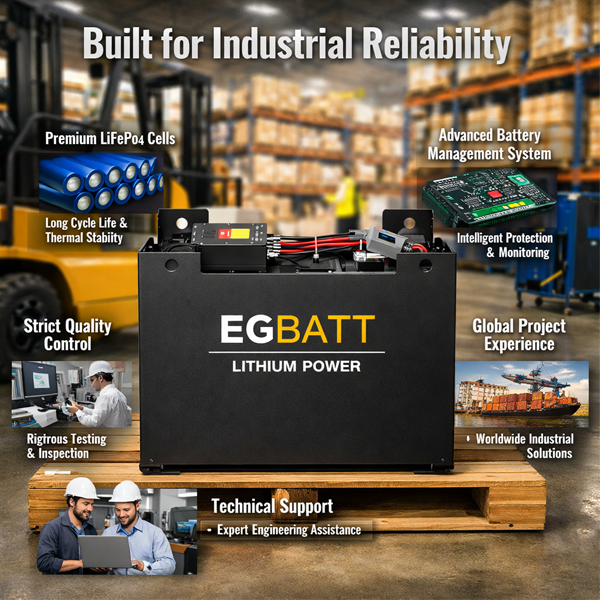 Industrial 36V lithium forklift battery replacement for lead-acid systems