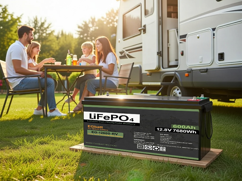 12.8V lithium rv battery with 600ah