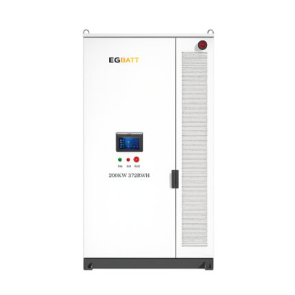 High-Capacity 200kW 372.7kWh Liquid-Cooled BESS cabinet in compact 1.4m x 1.4m industrial footprint with IP65 weatherproof enclosure