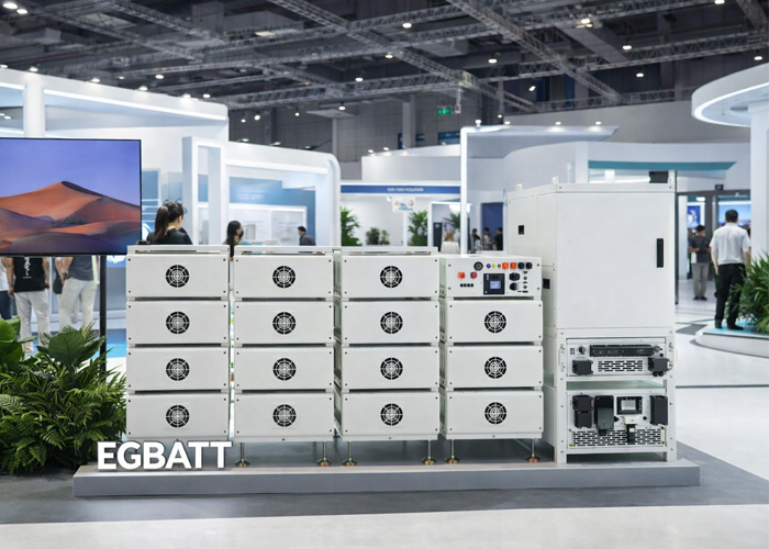 Industrial off-grid solar battery system powering factory with 125kW three-phase inverter