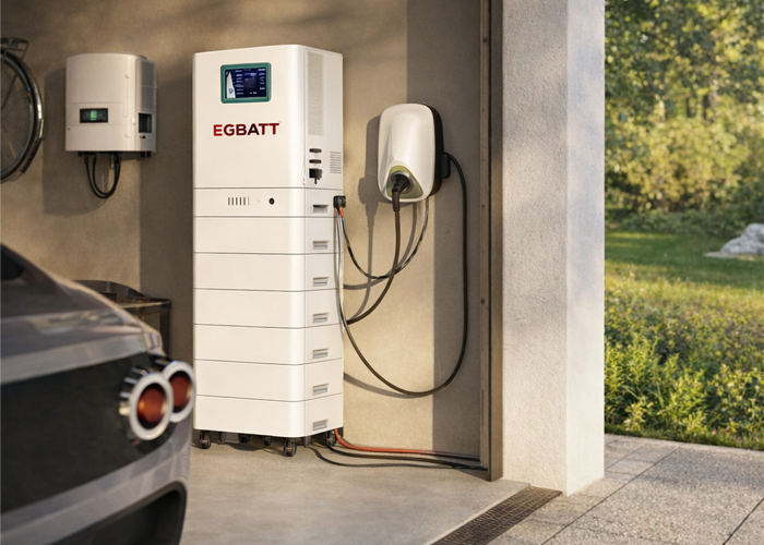 High voltage lithium photovoltaic battery system diagram with PV input, hybrid inverter, and home load connections - all in one 358V 112S1P designHigh voltage lithium photovoltaic battery system diagram with PV input, hybrid inverter, and home load connections - all in one 358V 112S1P design