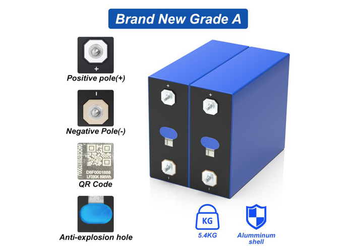 Grade A lifepo4 cells for 48KWH battery pack