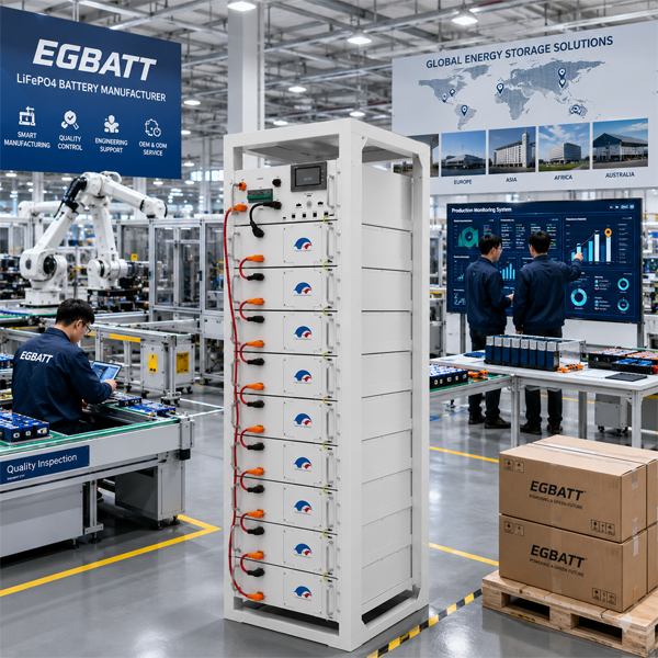 EGBATT GRHV rack mounted 19 inch lithium battery bank