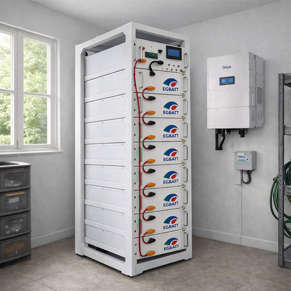 Technician installing a GRHV battery module into a live rack, demonstrating the hot-swappable design that simplifies maintenance and capacity expansion without system downtime