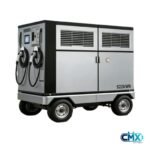 CMX U9-6 522kWh mobile EV charging robot deployed on a construction site