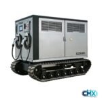 Tracked crawler chassis version of the CMX U9-6 522kWh mobile EV charging robot