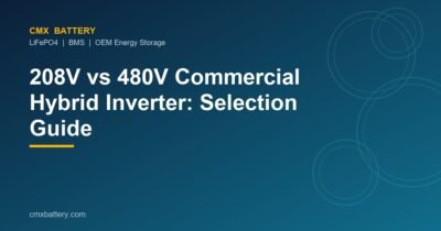 208V vs 480V Commercial Hybrid Inverter: Selection Guide