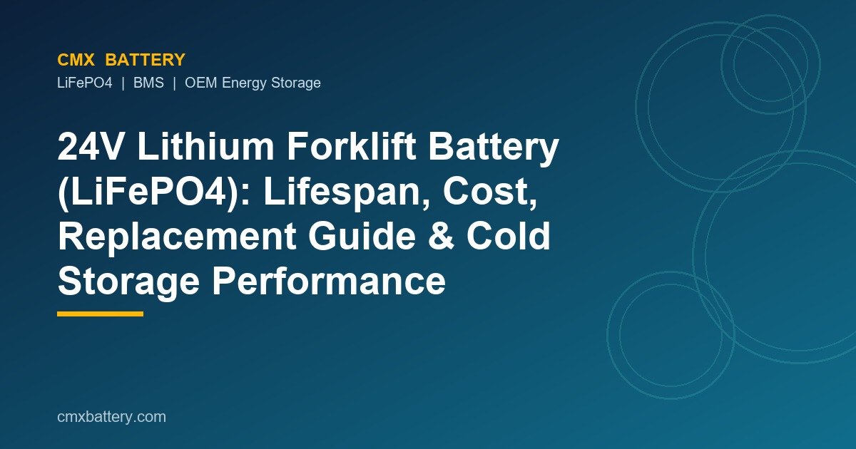 24V Lithium Forklift Battery (LiFePO4): Lifespan, Cost, Replacement Guide & Cold Storage Performance