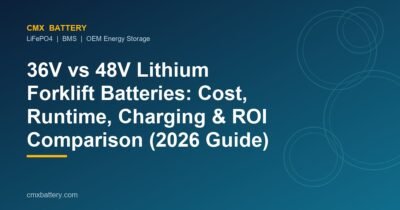36V vs 48V Lithium Forklift Batteries: Cost, Runtime, Charging & ROI Comparison (2026 Guide)