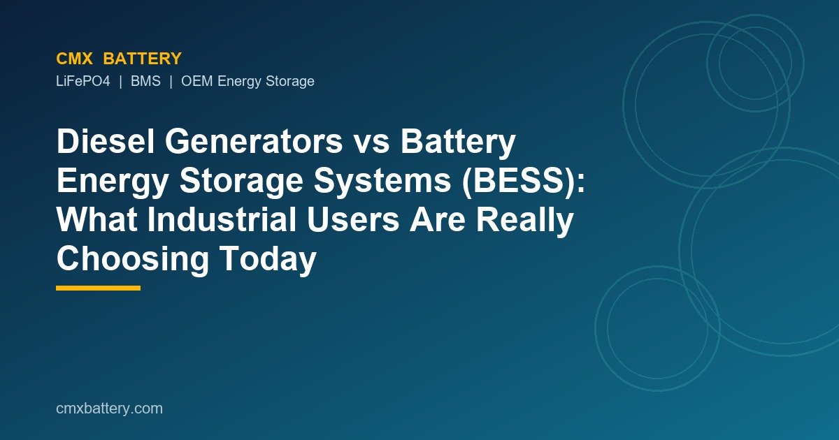 Diesel Generators vs Battery Energy Storage Systems (BESS): What Industrial Users Are Really Choosing Today