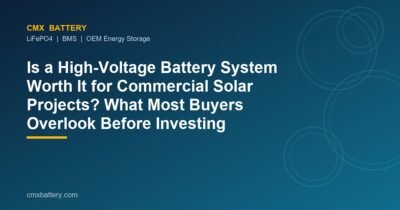 Is a High-Voltage Battery System Worth It for Commercial Solar Projects? What Most Buyers Overlook Before Investing