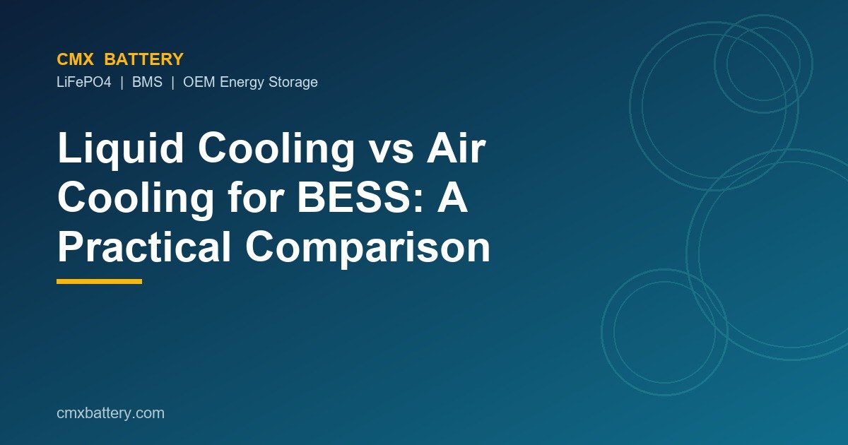 Liquid Cooling vs Air Cooling for BESS: A Practical Comparison