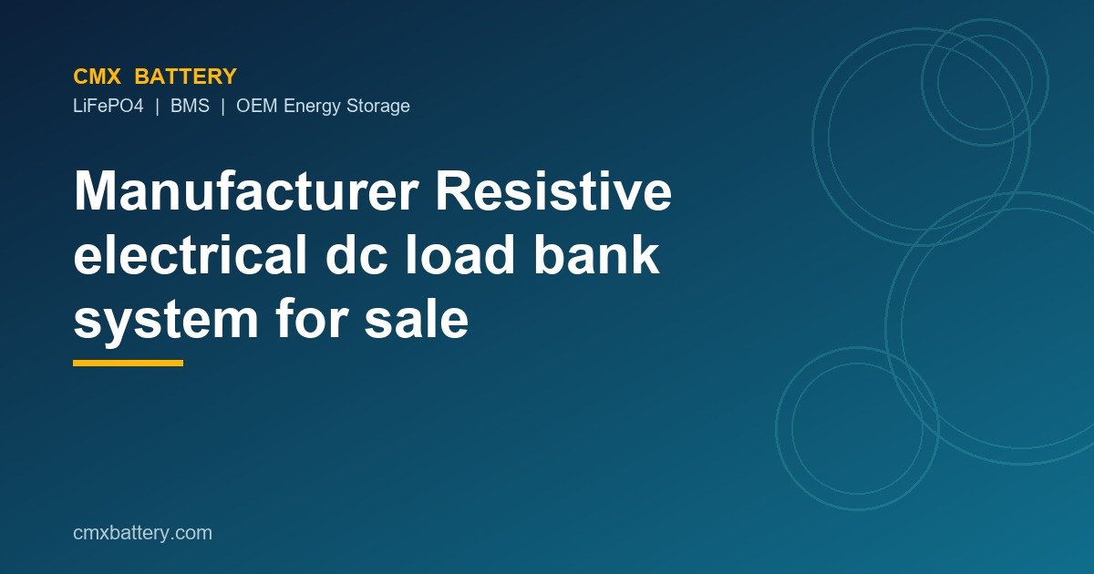 Manufacturer Resistive electrical dc load bank system for sale