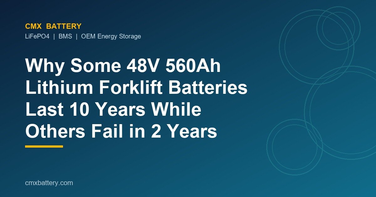 Why Some 48V 560Ah Lithium Forklift Batteries Last 10 Years While Others Fail in 2 Years
