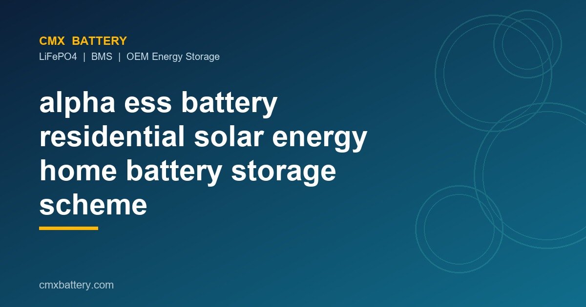 alpha ess battery residential solar energy home battery storage scheme