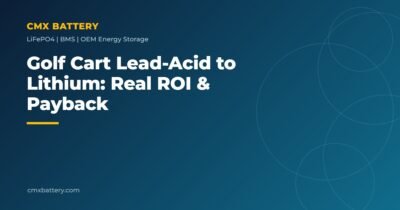 Golf cart lead-acid to lithium conversion ROI and payback