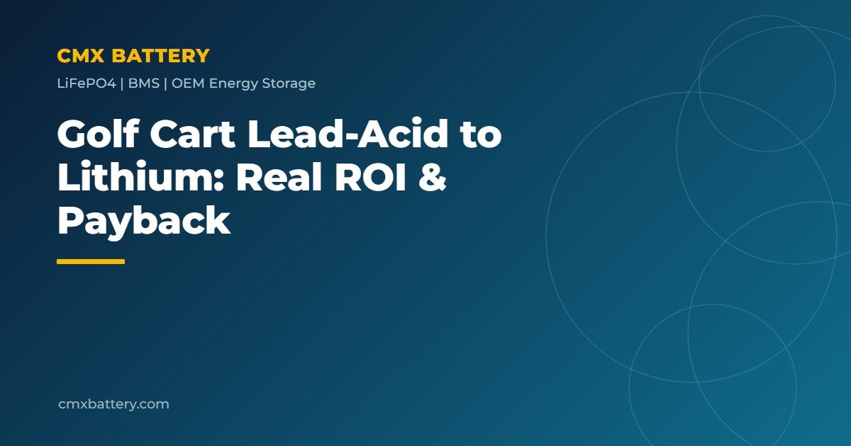 Golf cart lead-acid to lithium conversion ROI and payback