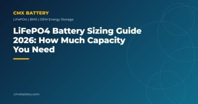 LiFePO4 Battery Sizing Guide 2026: How Much Capacity You Need