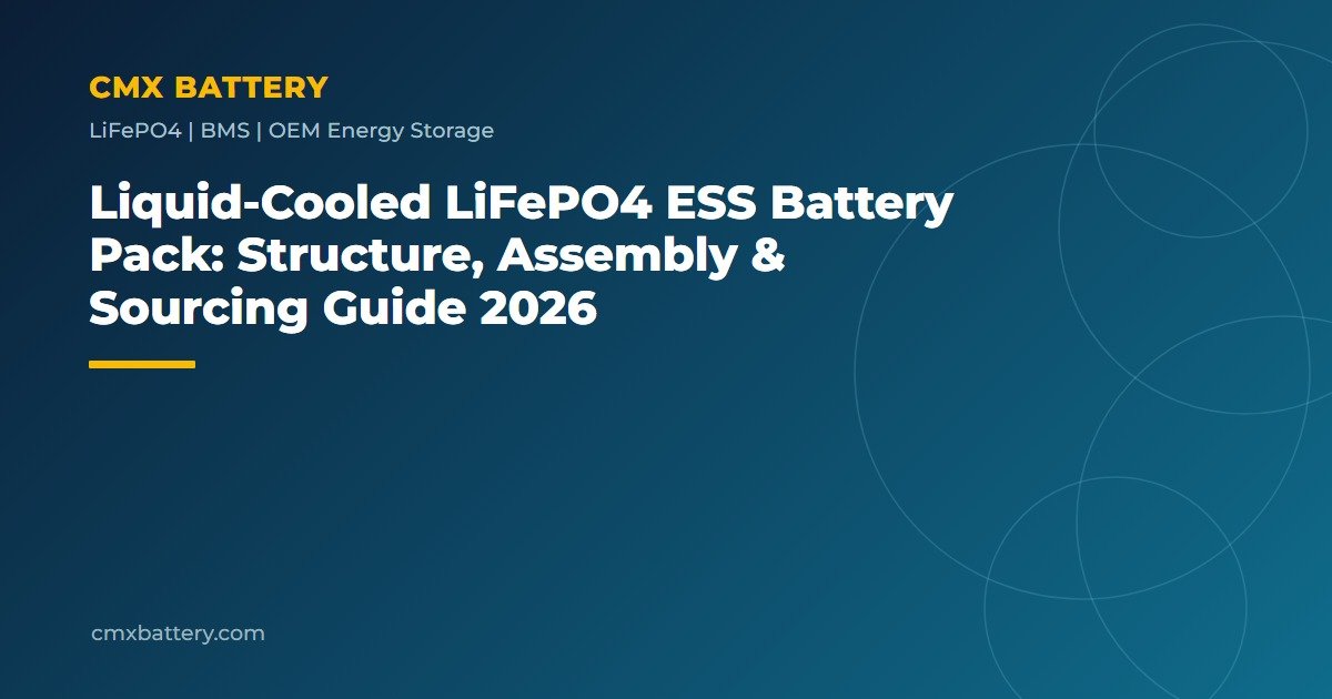 Liquid-Cooled LiFePO4 ESS Battery Pack: Structure, Assembly & Sourcing Guide 2026