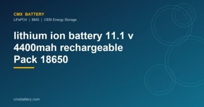 lithium ion battery 11.1 v 4400mah rechargeable Pack 18650