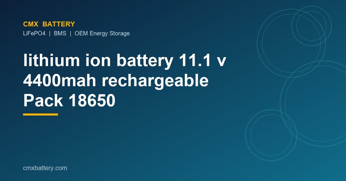 lithium ion battery 11.1 v 4400mah rechargeable Pack 18650