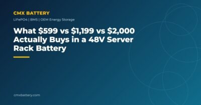 What $599 vs $1,199 vs $2,000 Actually Buys in a 48V Server Rack Battery