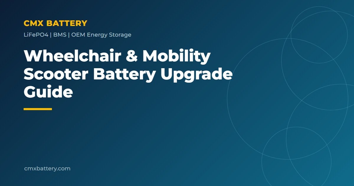 Wheelchair and mobility scooter LiFePO4 battery upgrade guide